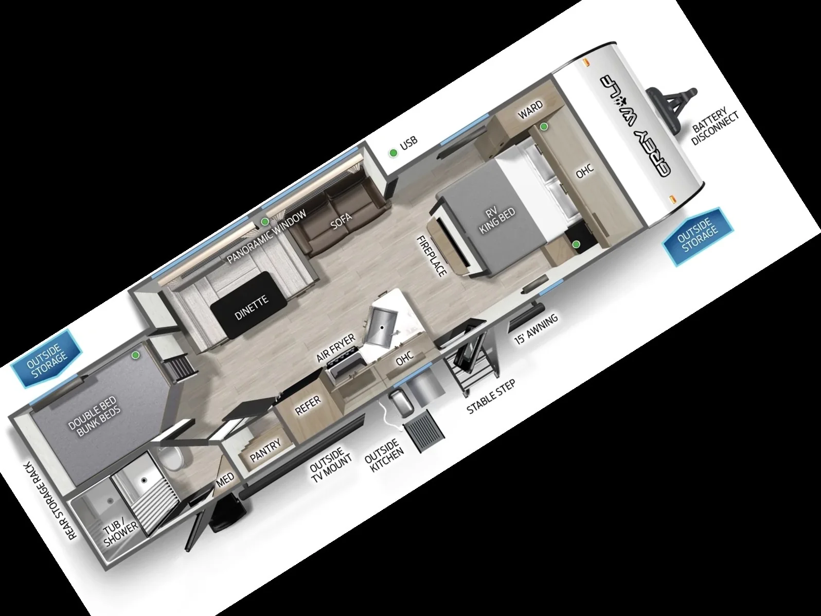 2026 Cherokee Black Label Bunkhouse trailer — photo 3